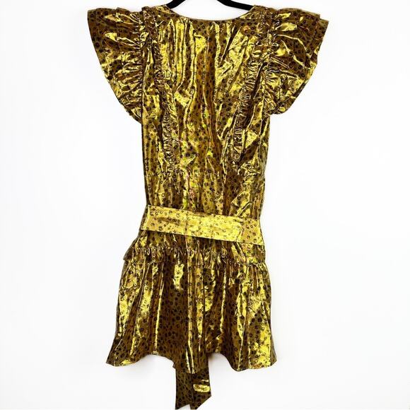 NWOT LoveShackFancy Zoya Gold Ditsy Floral Mini Dress. - Picture 11 of 15